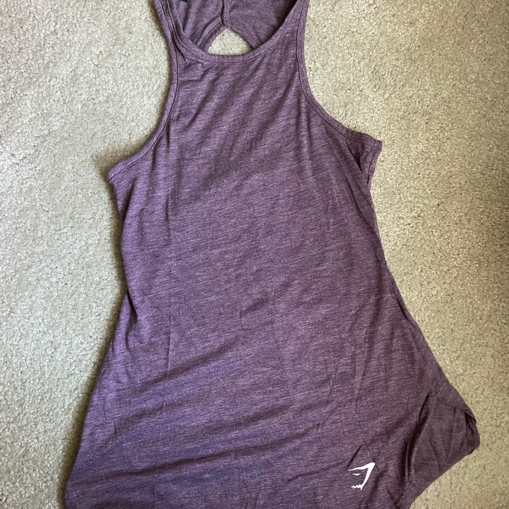 Gymshark purple tank top! Keyhole back. Size XS. Perfect condition!